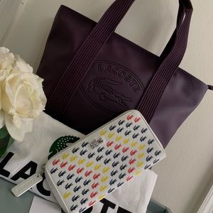 ❌SOLD❌ Lacoste Women’s Handbag and Zip Wallet Set